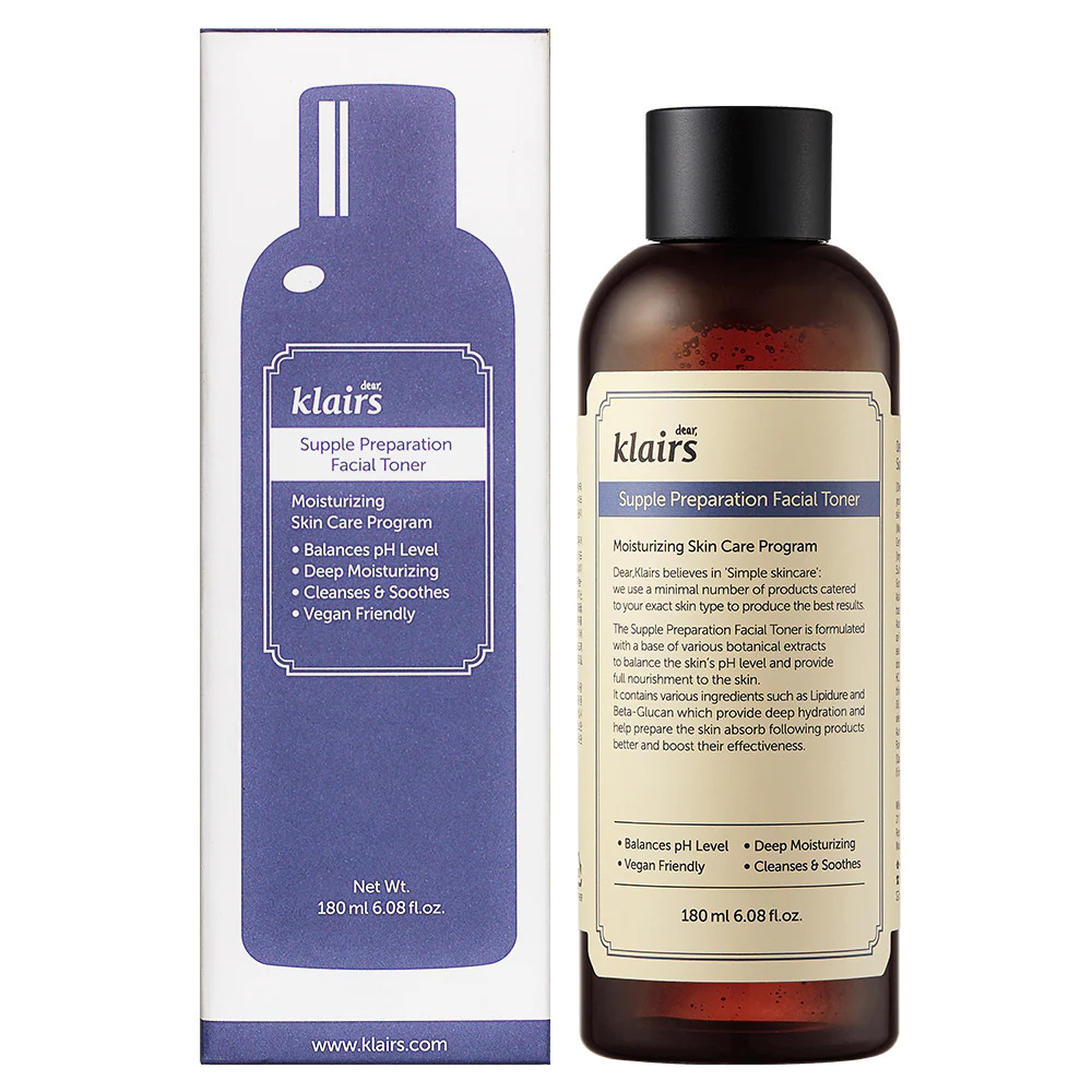 Nước hoa hồng Klairs Supple Preparation Facial Toner 180ml NHH25012