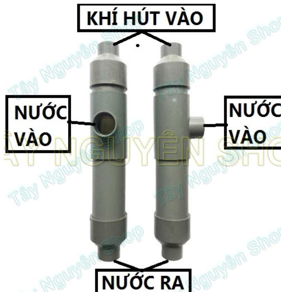 Bộ sản phẩm trộn khí oxy Ejector dùng trong hệ thống lọc nước nhiễm sắt, phèn