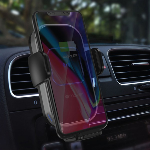 Giá Đỡ Sạc Không Dây Mazer Infinite.BOOST Air.Drive V2.0 15W Wireless Car Mount Giá Đỡ Sạc Không Dây Xe Hơi Hàng Chính Hãng