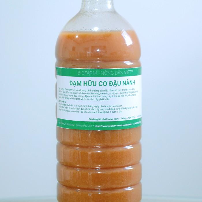 Dịch đậu nành, dịch đỗ tương BigFarm lên men đậm đặc kích chồi, cho hoa lan, hoa hồng, rau rạch hữu cơ 1 lít