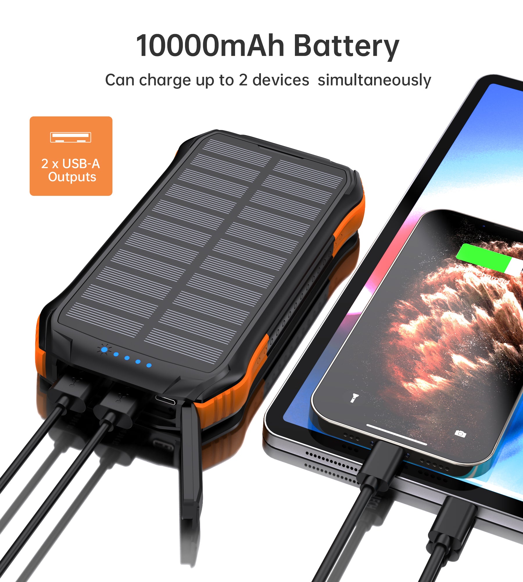 Sạc Dự Phòng Năng Lượng Mặt Trời Tích Hợp Sạc không Dây Choetech B659 10.000mAh (HÀNG CHÍNH HÃNG)