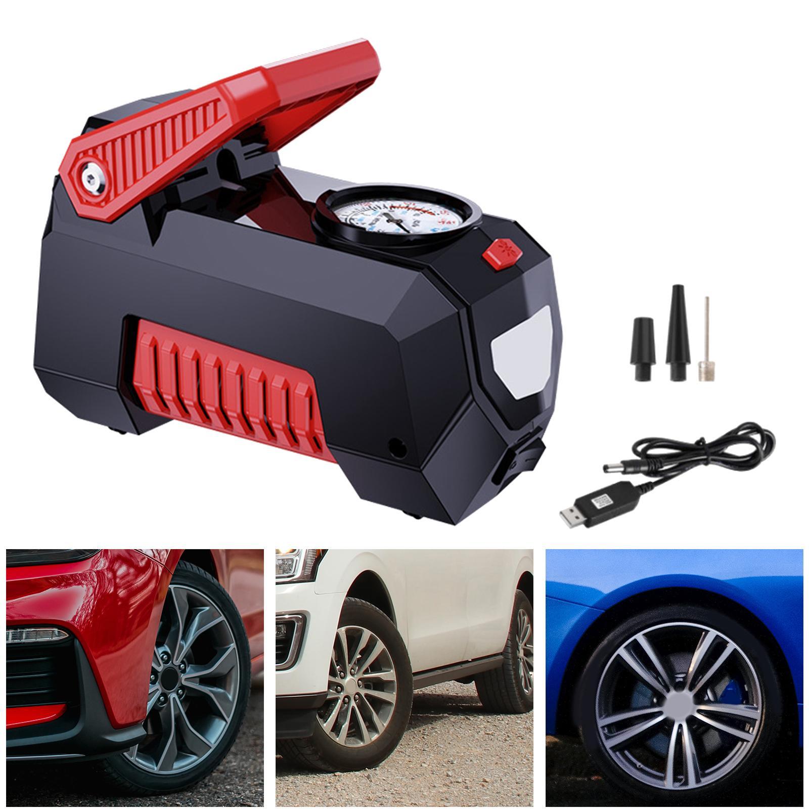Tire Inflator with Tyre Pressure Gauge 12V for Balloons