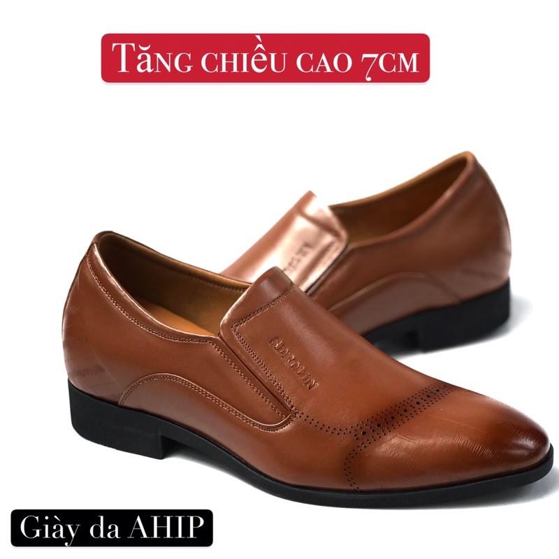 Giày Tây Nam Tăng Chiều Cao AHIP Da Bò Cao Cấp mã 2270