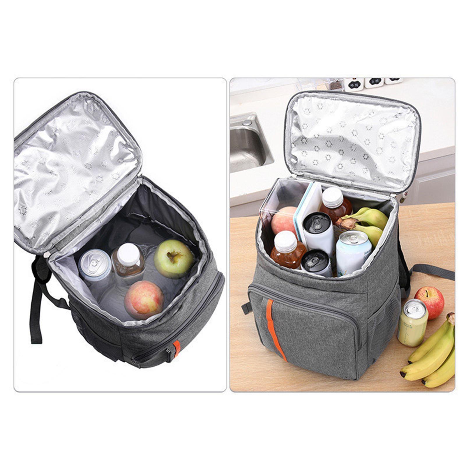 Lunch Backpack Outdoor Picnic Bag Large Capacity Oxford Cloth Lunch Box Insulated for Picnic Fishing Hiking Beach 18L