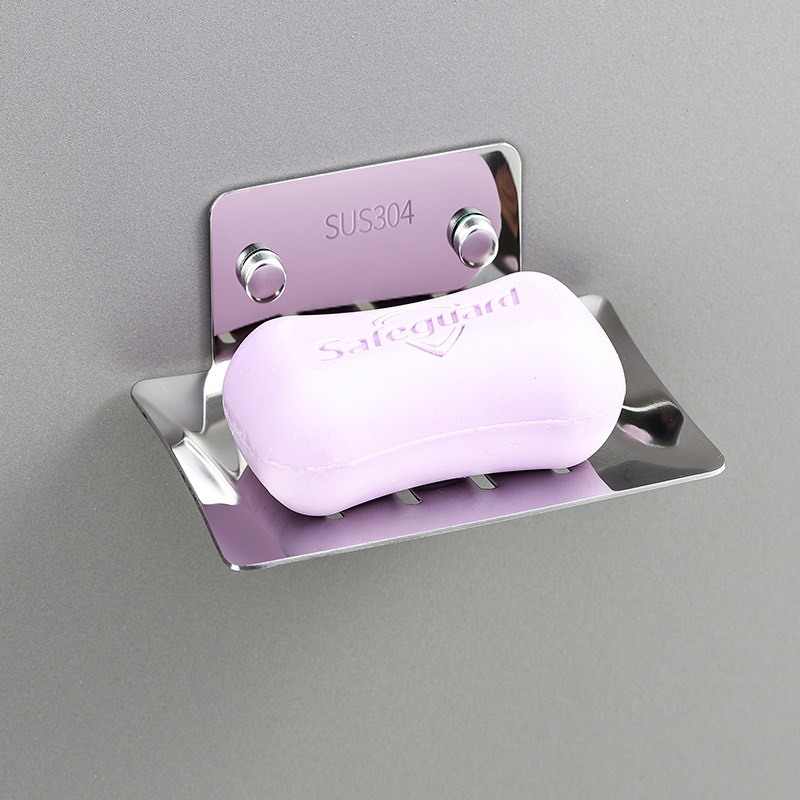 Khay- Giá inox để xà phòng tắm dán tường siêu chắc- Tặng kèm keo dán, không cần khoan đục