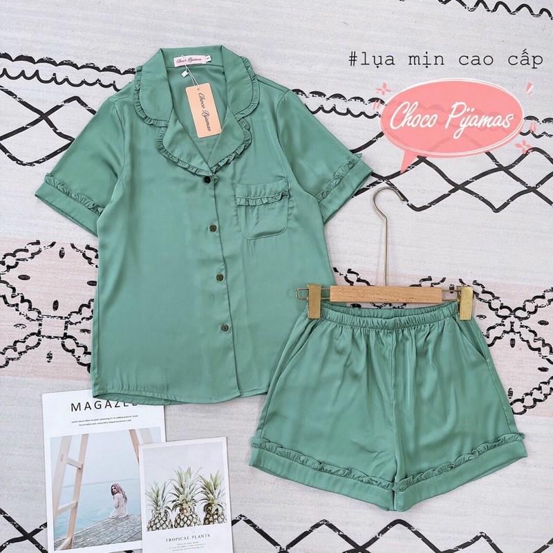 Đồ bộ Choco Pijama - Bộ ngủ lụa cao cấp đùi cộc chất siêu mát siêu mềm