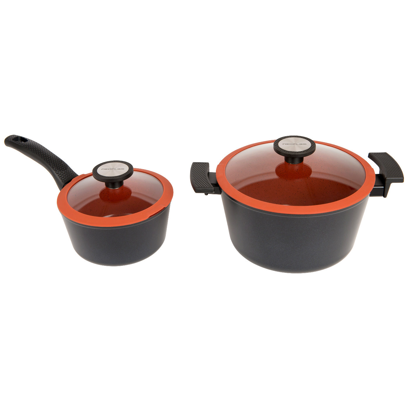 Bộ 2 nồi Neoflam DeChef 18 & 24cm. Màu đỏ