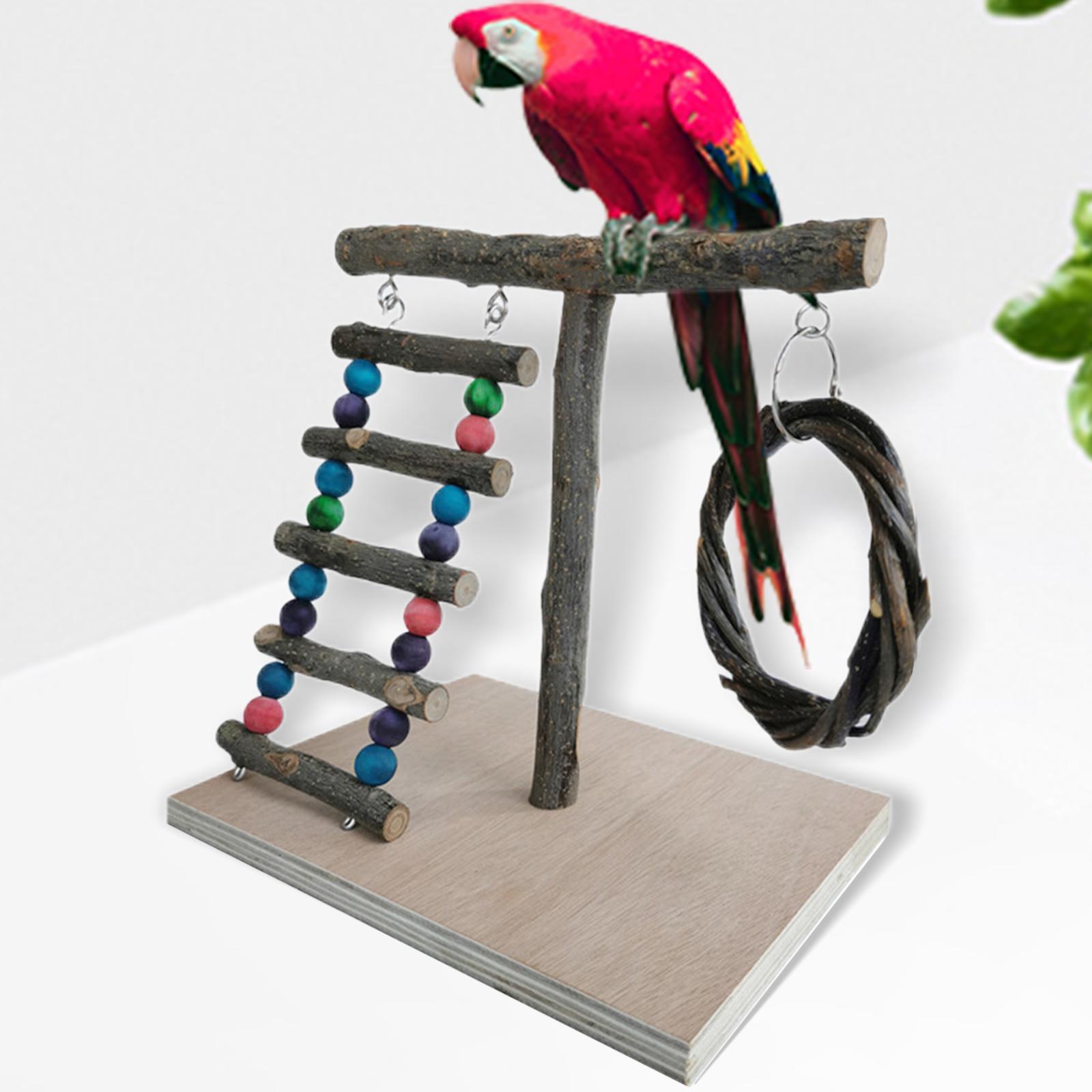 Pet Bird Playstand Toy Parrot Playground Climbing Exercise Platform Style A