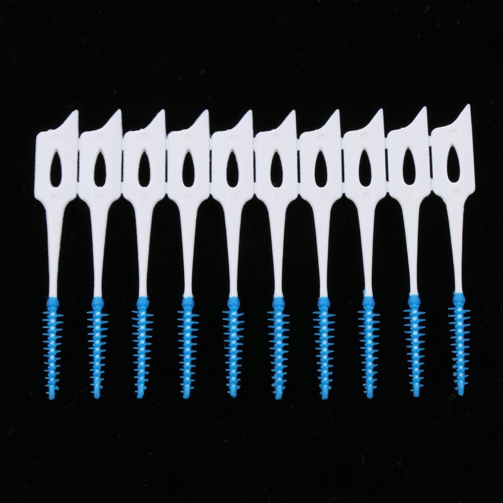40x Silicone Interdental Tăm Nha Khoa Xỉa Răng Bàn Chải Sạch Chăm Sóc Răng Miệng