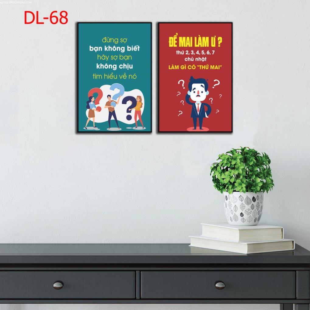 Tranh động lực, slogan, tranh chữ treo tường, bộ ghép trang trí văn phòng