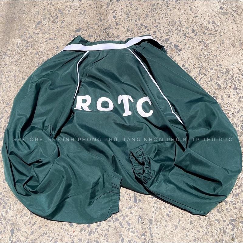 Áo Khoác dù màu rêu chữ ROTC unisex ảnh thật