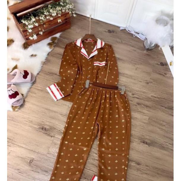 ️Có Quà Tặng️ Bộ Pijama Lụa Tay Dài Quần Dài Hàng Bán shop 40_58kg