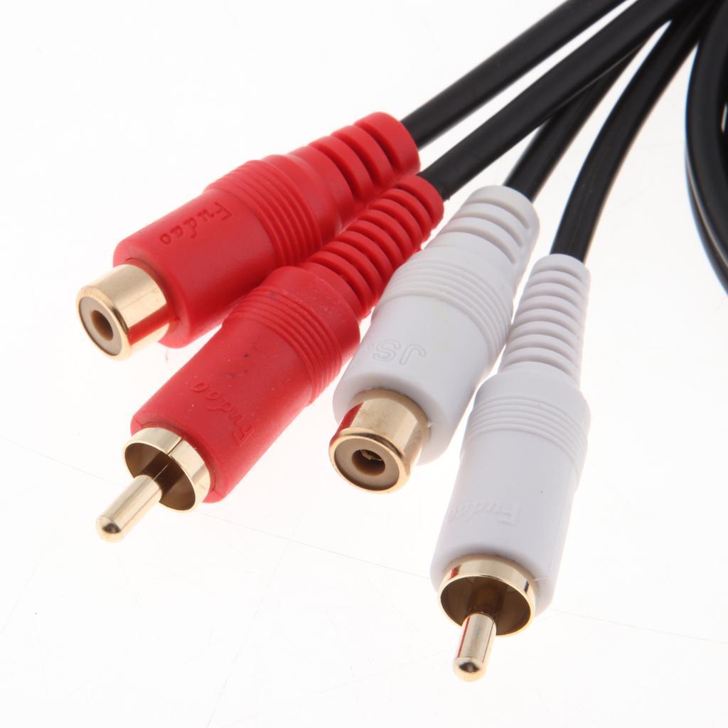 2 to 2 Plug Splitter Video Av Adapter Cable
