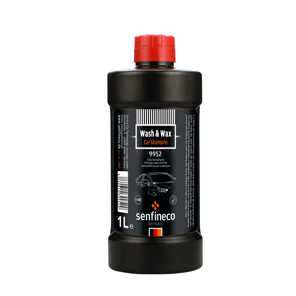 XÀ PHÒNG RỬA XE CÓ CARNAUBA WAX PHỦ SÁP BẢO VỆ SƠN XE HIỆU QUẢ Senfineco 9952, 1000ml ( Wash &amp; Wax Car Shampoo)