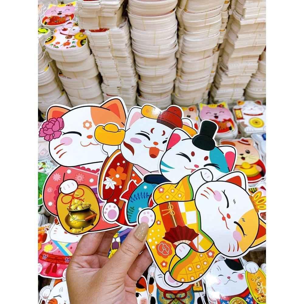 SỈ 500 BAO LÌ XÌ CHIPI MÈO THẦN TÀI 2023, SHOP GIAO MIX NHIỀU MẪU