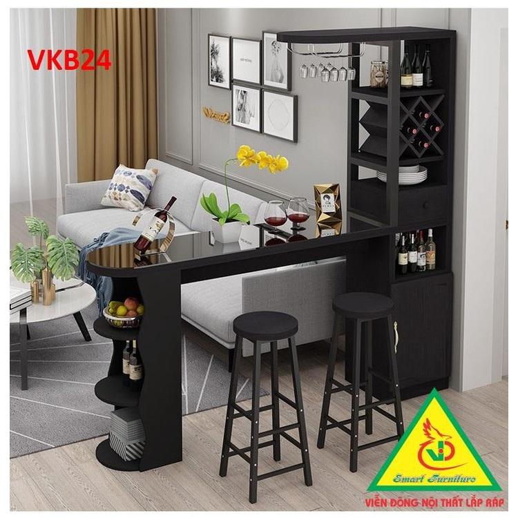 Quầy bar mini kết hợp tủ rượu VKB024 - Nội thất lắp ráp Viendong Adv