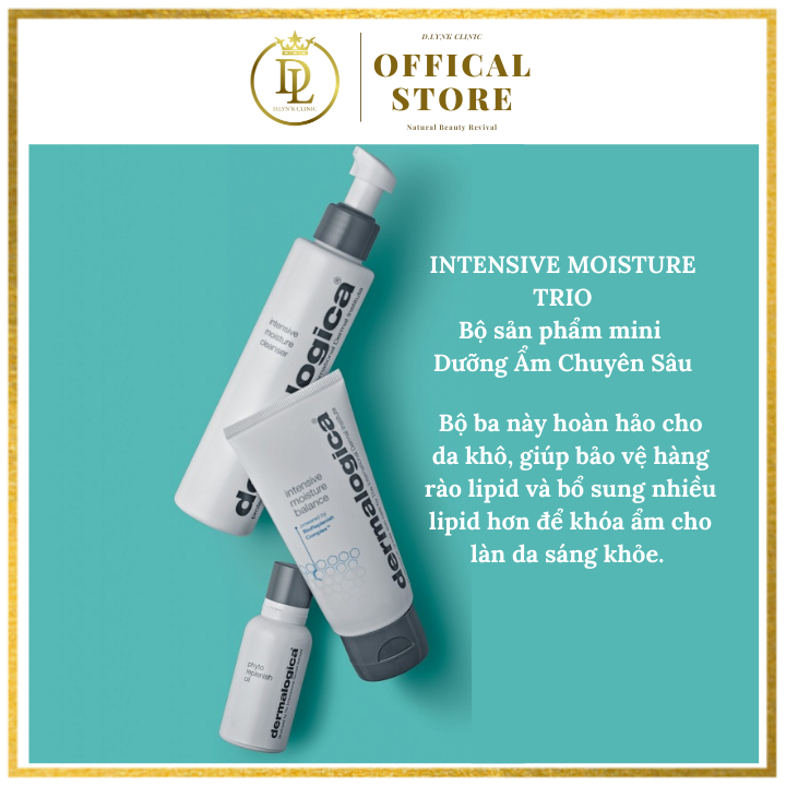 Bộ 3 Cấp Ẩm Chuyên Sâu dành cho làn da khô Dermalogica Intensive Moisture Trio Kit