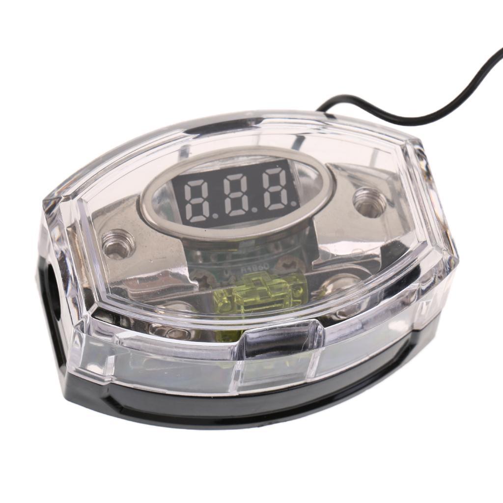 Car Auto Digital Voltage Display Audio Amplifier Fuse Holder 100A Fuse Box