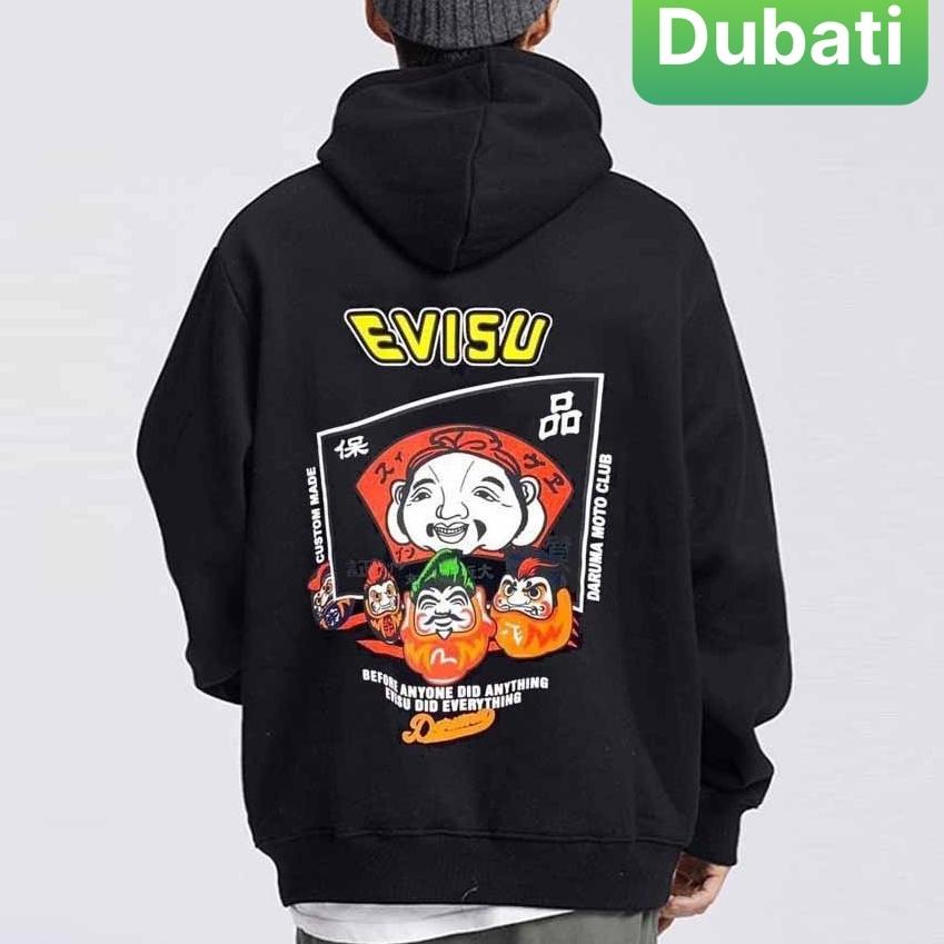 ÁO HOODIE NAM NỮ, ÁO KHOÁC NỈ EVISU FROM RỘNG DÀI TAY HOT TREND 20222 - DUBATI FASHON