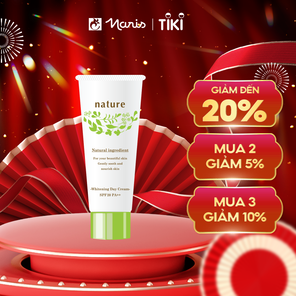 Kem dưỡng và làm trắng da ban ngày Nhật Bản Naris Nature Whitening Day Cream SPF20/PA+ (40g) – Hàng Chính Hãng