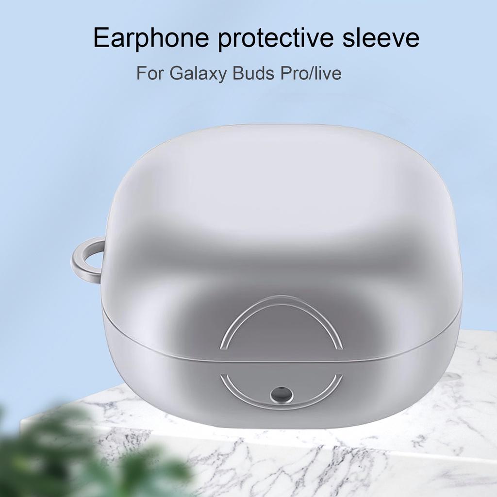 【ky】Dustproof Anti-falling Soft TPU Earphone Case with Buckle for Samsung Galaxy Buds Pro/Live