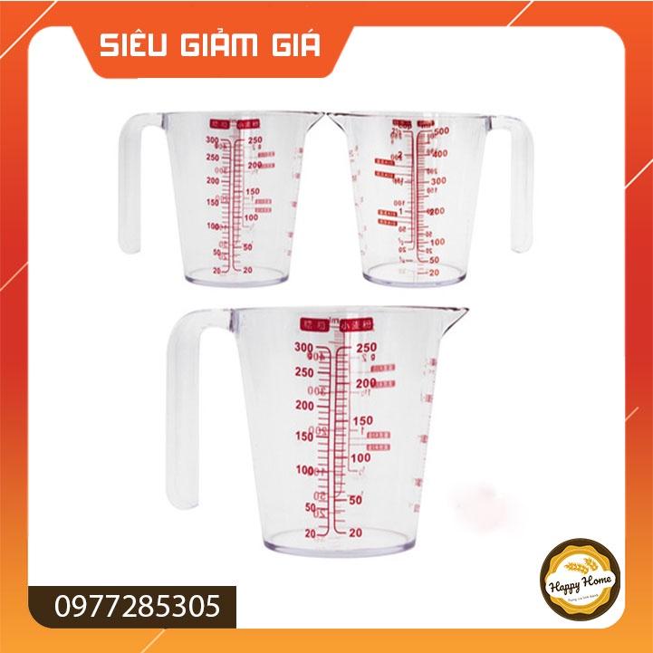 Ly đong nhựa có vạch chia định lượng 250ml 500ml có tay cầm