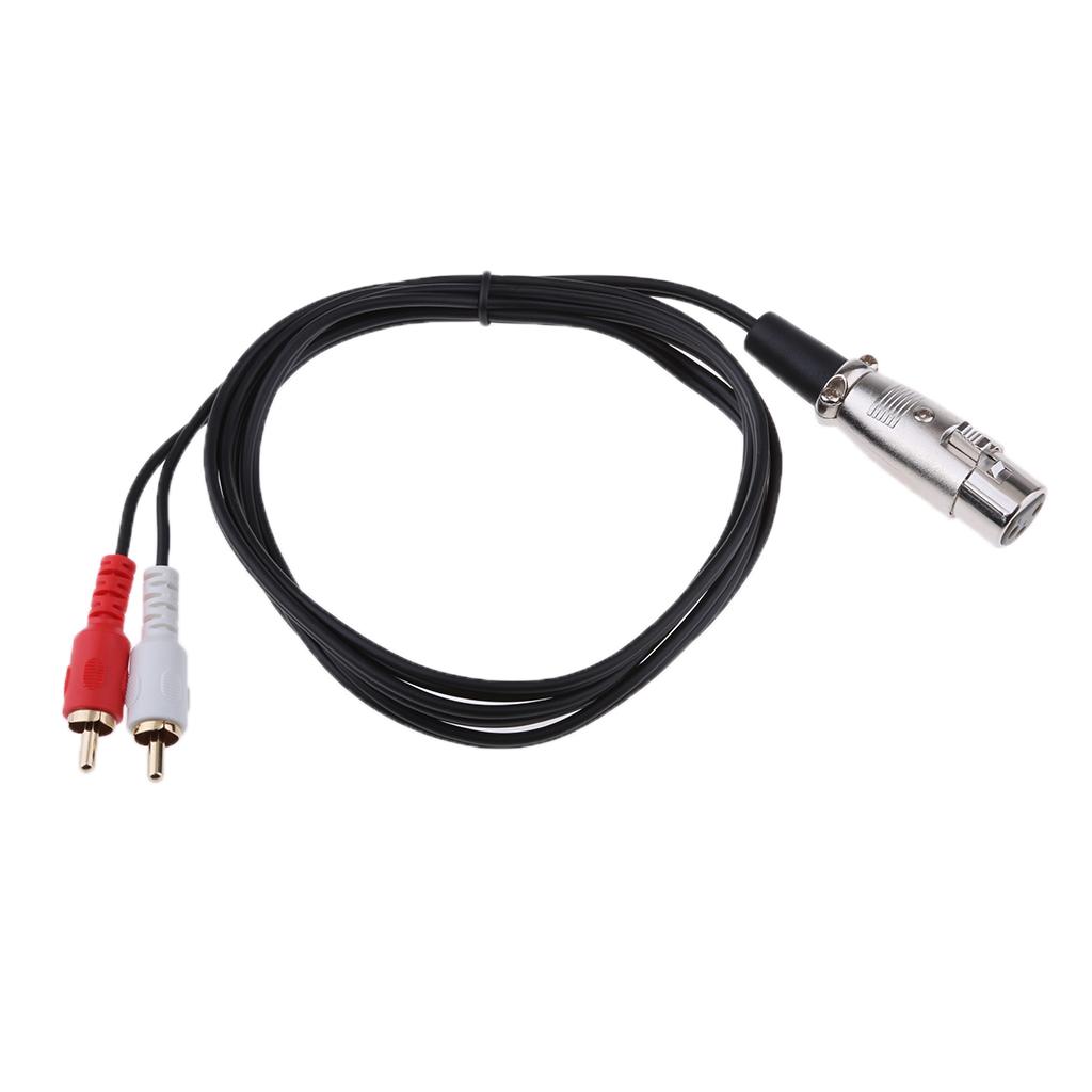 XLR Y Splitter Patch Cable 1 Adapter Cable for XLR Socket to Dual  Plug