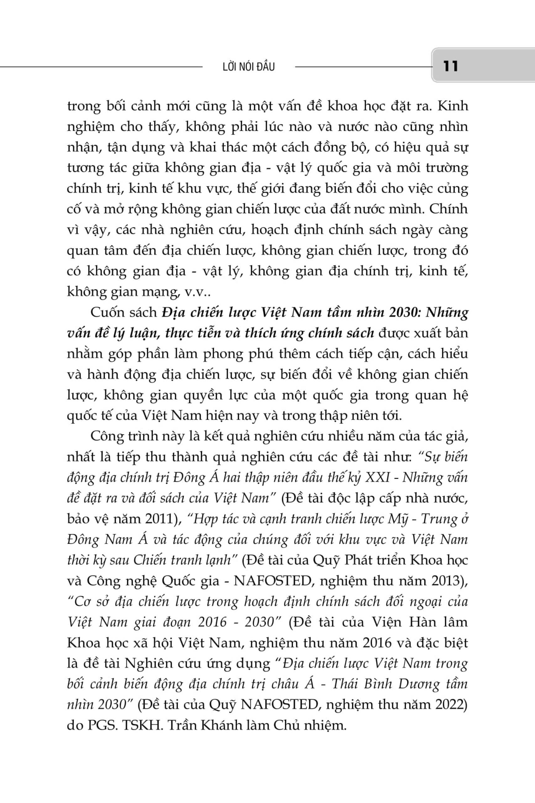 Địa chiến Việt Nam tầm nhìn 2030. Những vấn đề lý luận, thực tiễn và thích ứng chính sách (Xuất bản lần thứ 2)