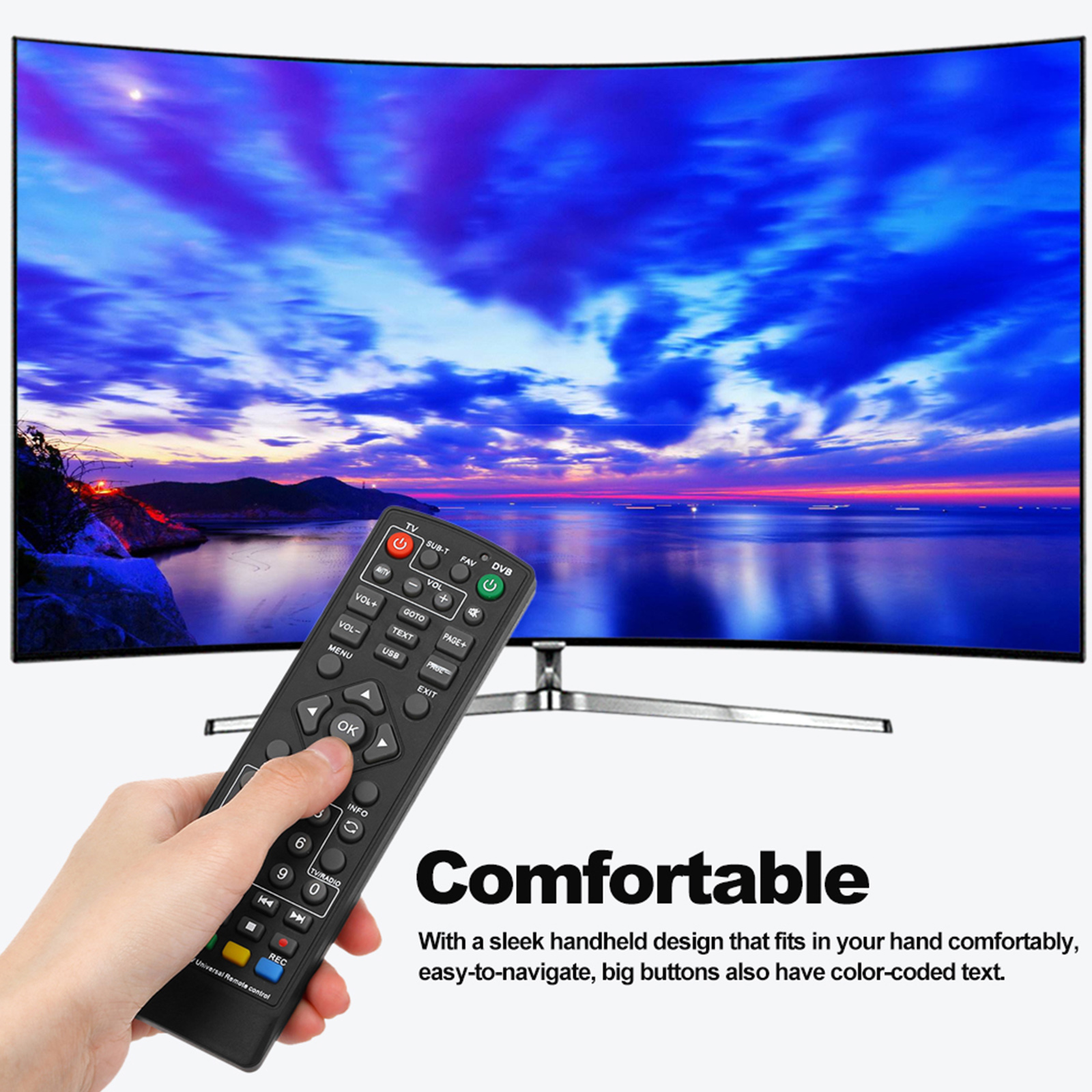 Bộ Điều Khiển Từ Xa Không Dây STB Set-Top Box DVB-T2 Đa Năng Cho HDTV TV Box Thông Minh