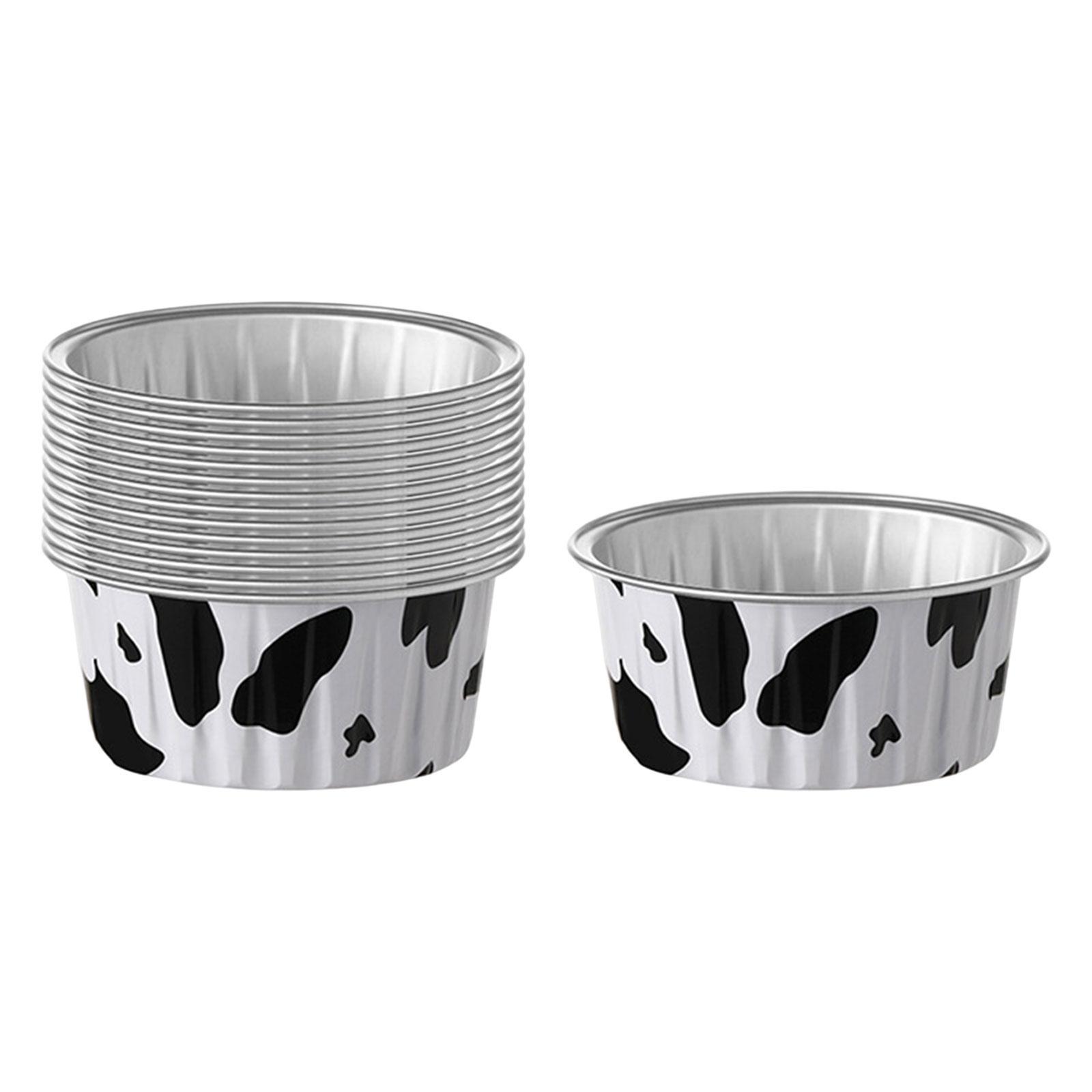 15 Pieces Foil Baking Cups, Aluminum Muffin Cups, Cupcake Holder Tin, Cupcake and Muffin Liner for Cookies, Cheese, Cakes Outdoor Dessert Pie Clubs