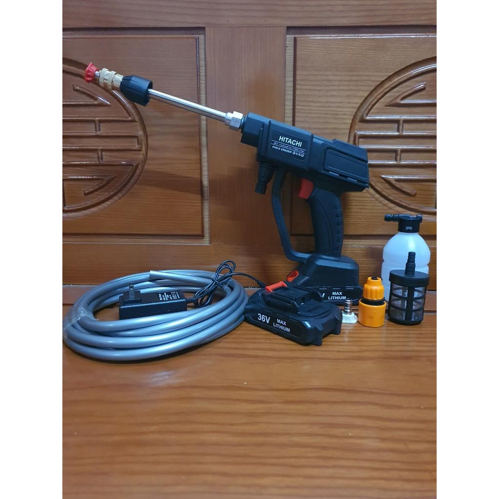 Máy rửa xe, vệ sinh điều hòa, bơm nước tưới cây dùng pin 36v HI.TA.CHI, bản 1 pin