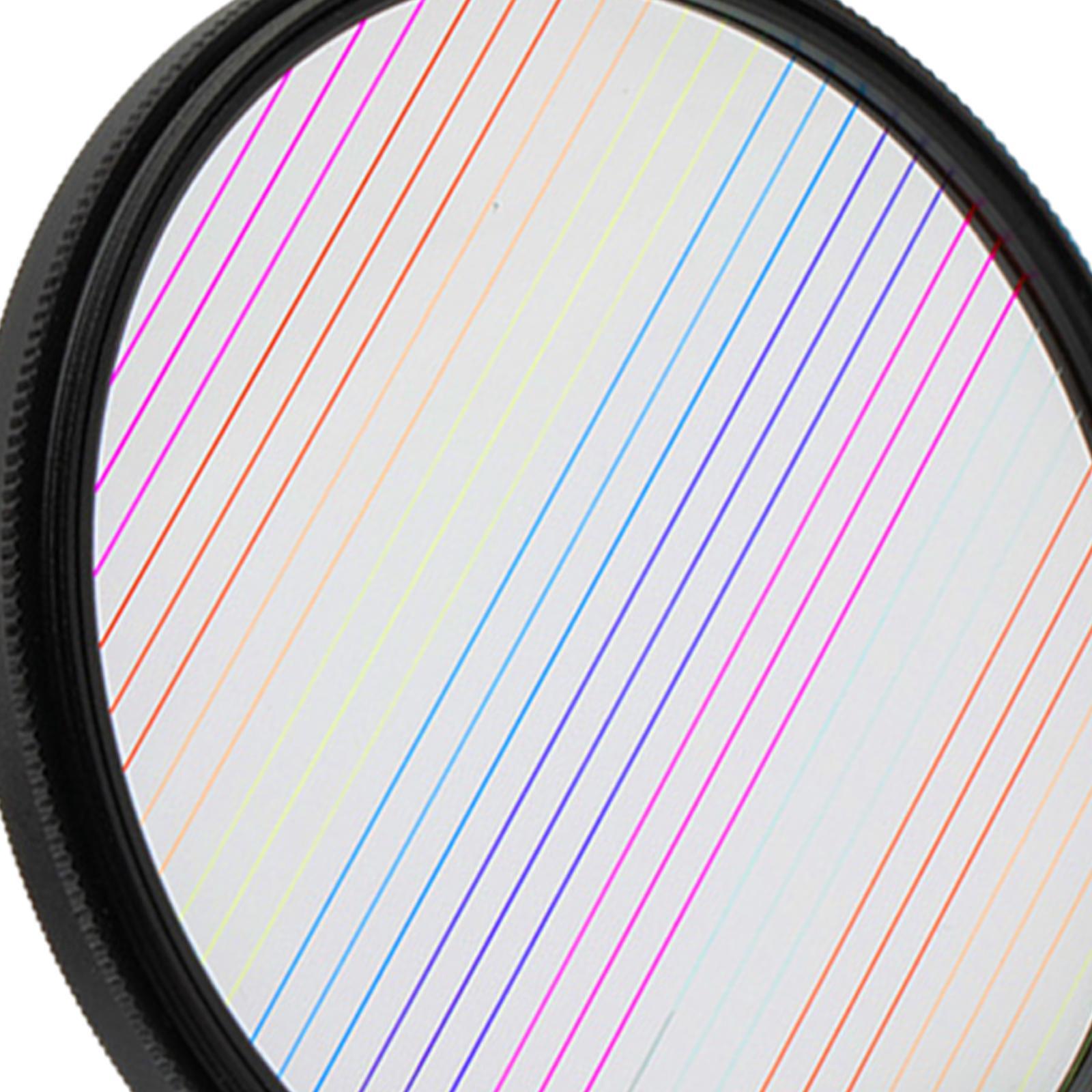 1Pc Streak Filter Anamorphic w/Rotating for Video 77mm Rainbow Streak
