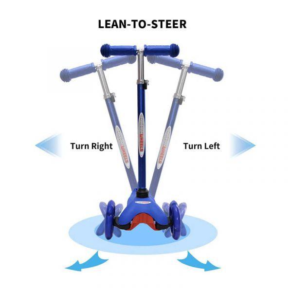 Xe trượt Scooter trẻ em có đèn Xanh Hồng hiệu CHROME WHEEL MK