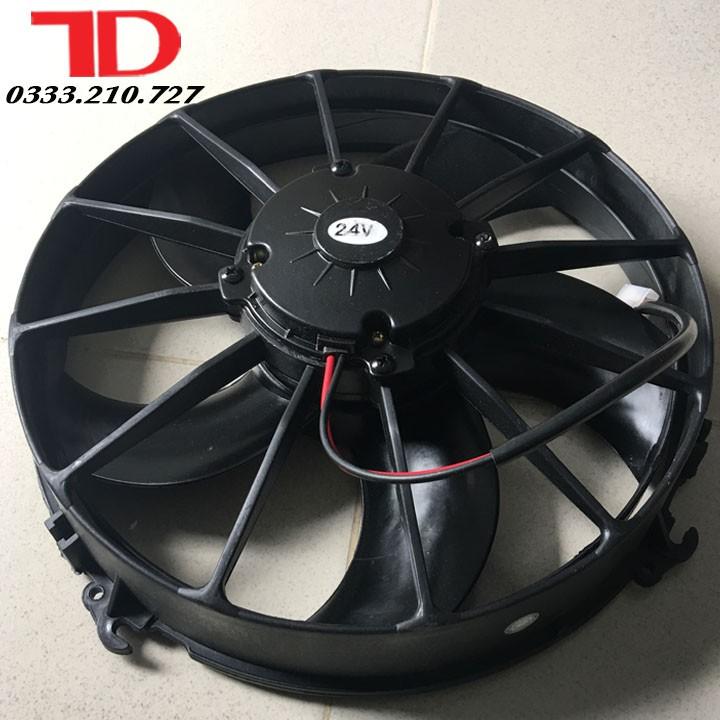 Quạt Dàn Nóng Xe Khách, quạt dàn nóng xe bus 13'' loại 24V - 120W cánh đẩy JKH261PH