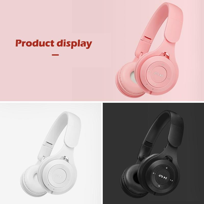 Tai nghe Bluetooth 5.0,tai nghe Bluetooth Y08 có micro Headphone không dây,thời trang dễ thương học online