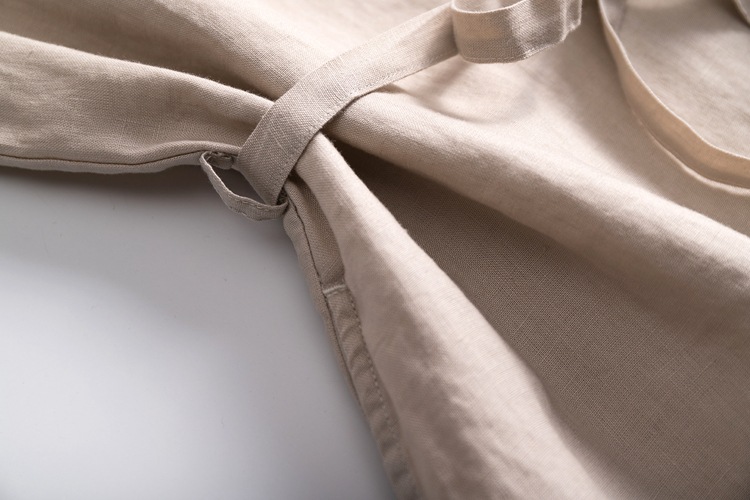 Đầm linen công sở dáng suông, kèm dây thắt eo, phong cách trẻ trung CS84