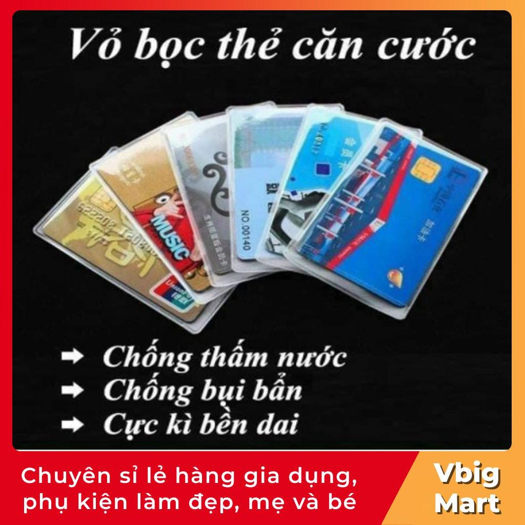 Combo 10 Vỏ bọc thẻ ngân hàng, thẻ CCCD, thẻ sinh viên Vbig