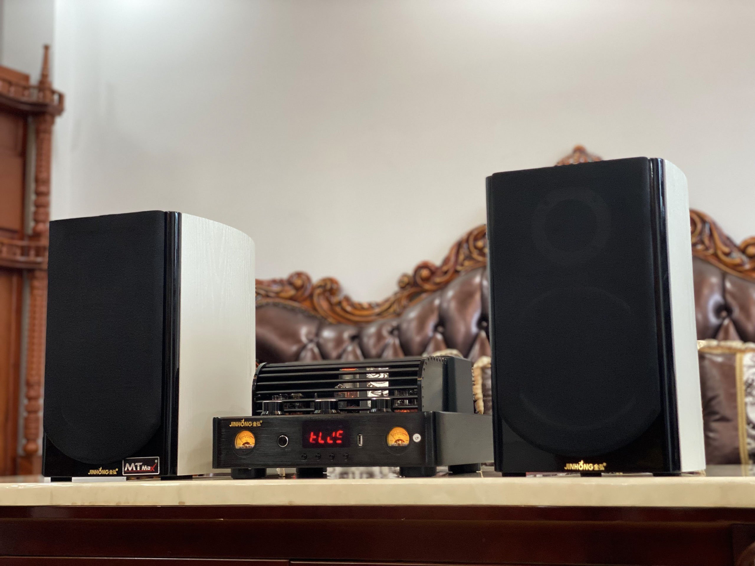 Dàn nghe nhạc cao cấp âm ly AV880 kết hợp loa nghe nhạc D18H cổng hưởng âm thanh cao cấp. HÀNG CHÍNH HÃNG