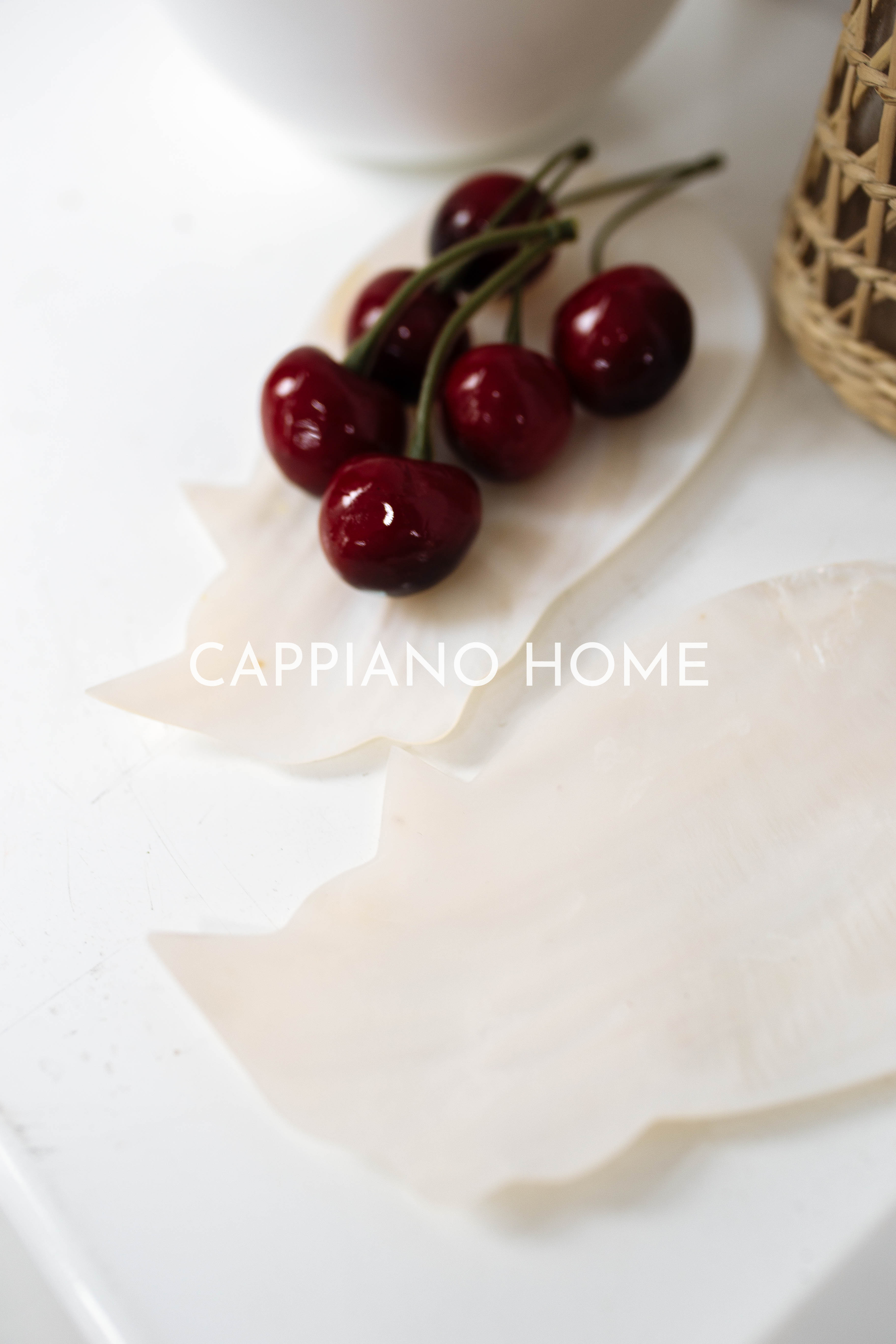 Đĩa Trắng Đựng Trái Cây Trang Trí Decor Phong Cách Châu Á | Cappiano Home