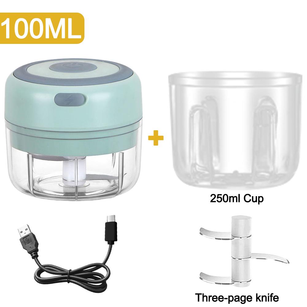 Điện Mini Máy Xay Tỏi Không Dây Trứng Công Cụ Với Dụng Cụ Băm Rau Bánh Kem Nhào Bột Trộn Bếp Phụ Kiện Máy Xay Sinh Tố
