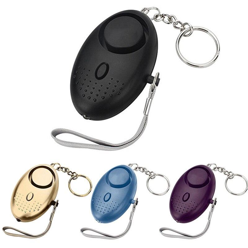 130 DB Decibels With LED Light Safety Key Chain Pedant Accessories Portable Emergency Personal Security Alarms Self-Defense