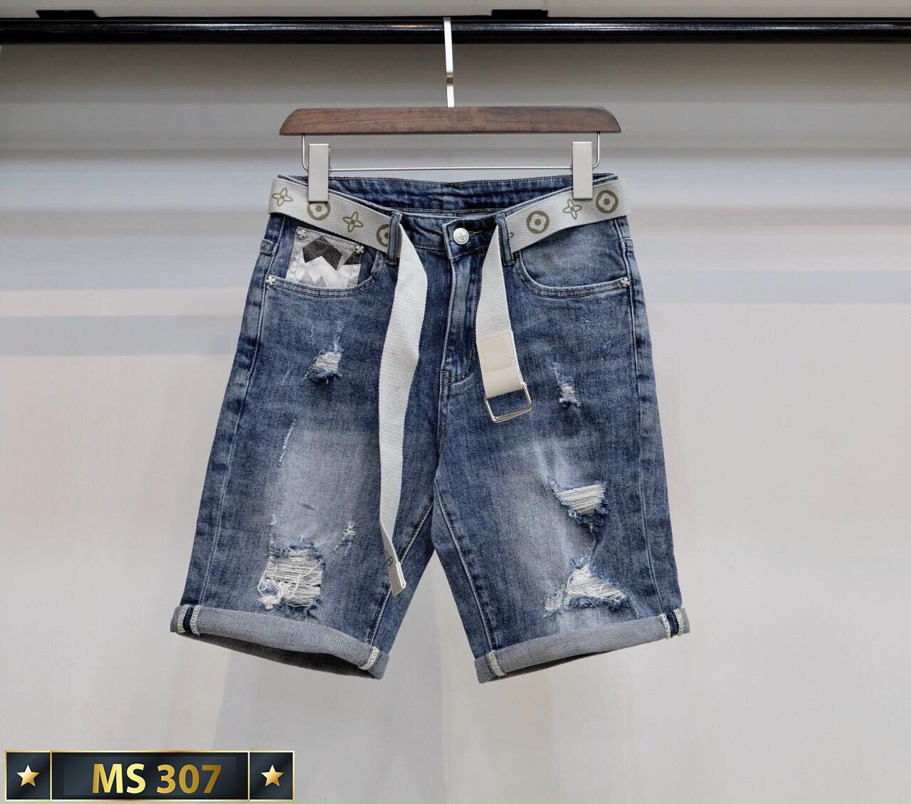 Quần short jean nam, quần short jean nam mẫu mới phong cách hàng quốc, họa tiết cao cấp OBOK FASHION MS307