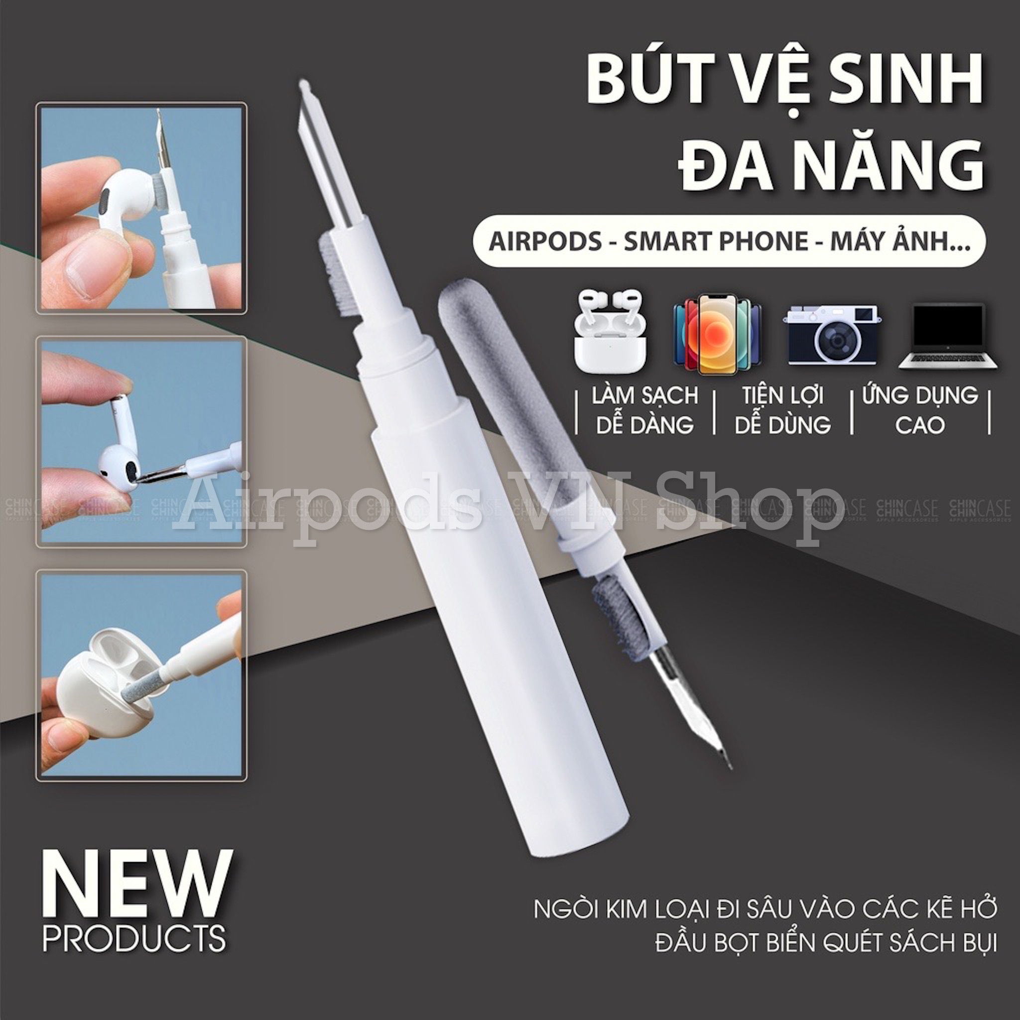 Bút vệ sinh dành cho tai nghe aiirpod đa năng