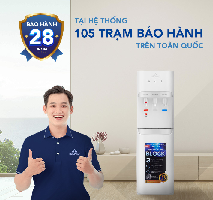 Cây nước nóng lạnh hút bình Hòa Phát HHC383 - Bảo hành 28 tháng - Hàng chính hãng