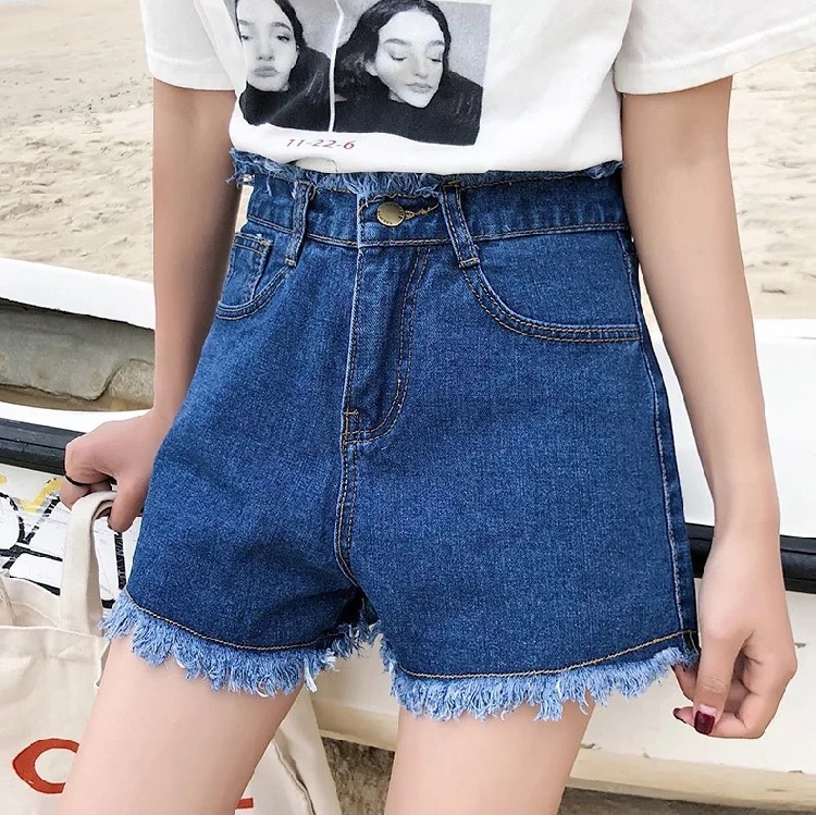 Quần shorts jean nữ lưng cao Ulzzang QNJ1