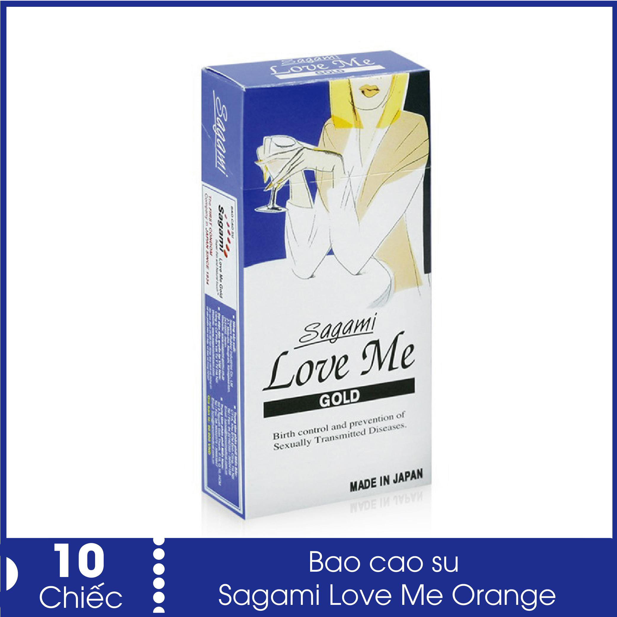 Combo 2 hộp bao cao su không màu không mùi, siêu mỏng Sagami Love Me Gold Hộp 10 cái + Tặng ngay hộp Bao cao su Siêu mỏng Sagamim Xtreme White 3 cái