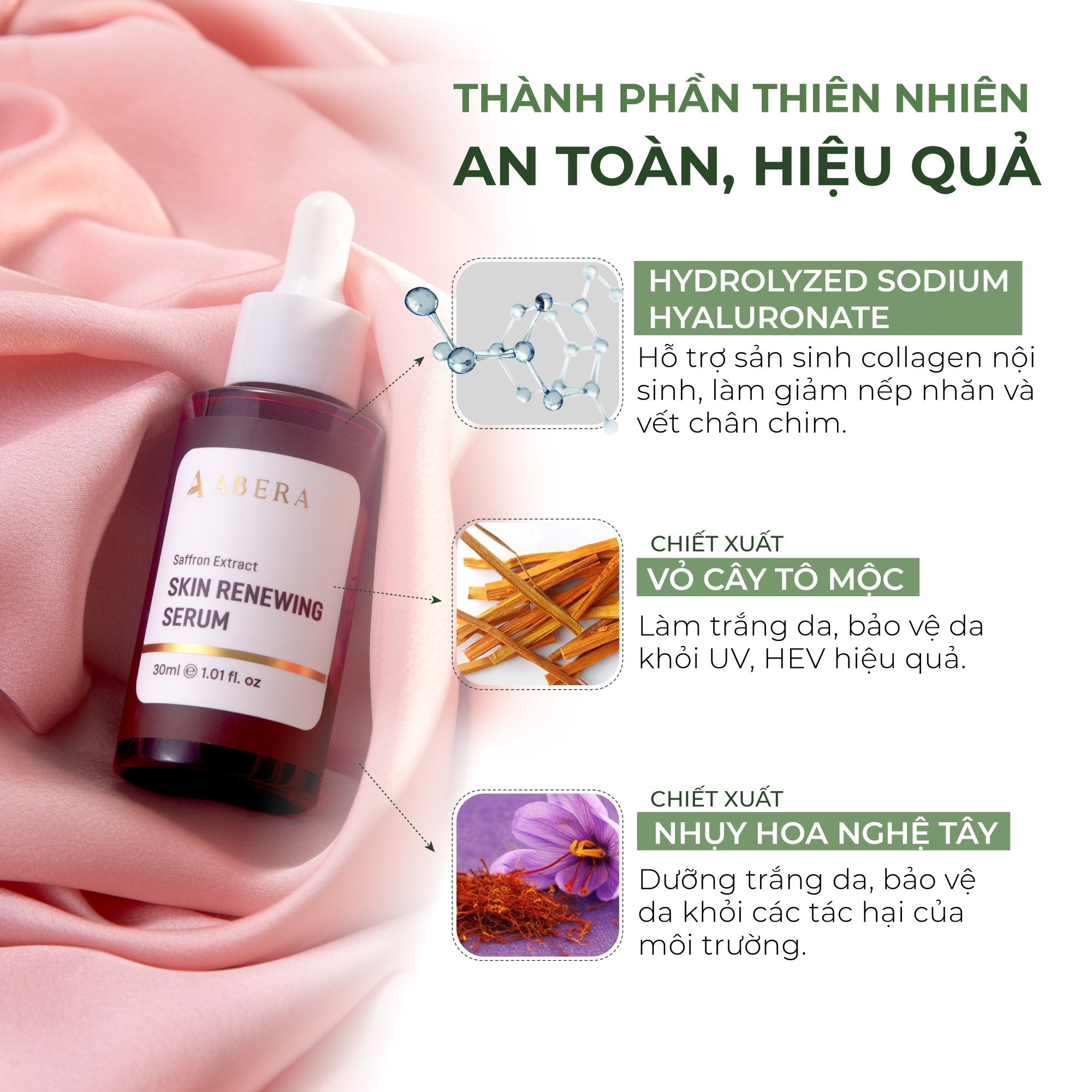 [COMBO 2] Serum Trẻ Hóa  Abera Cung Cấp Dưỡng Chất, Chống UV, Làm Sáng Da, Giảm Nếp Nhăn, Tái Tạo Tế Bào Da