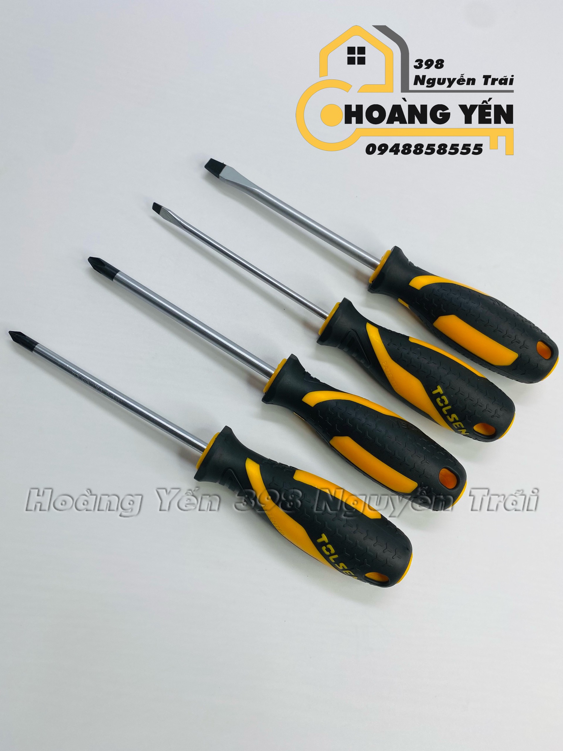 Bộ Tua Vít 4PCS TOLSEN 20179 Đầu Từ Tính Hoàn Thiện