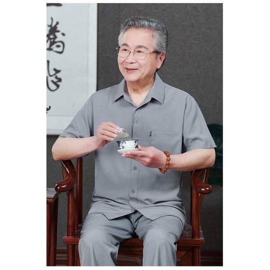 Đồ bộ mặc nhà nam trung niên cho bố_ sét bộ đũi cổ sơ mi sang trọng