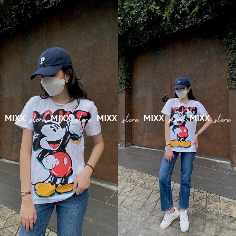 Áo thun nữ Mickey chất đanh mịn phom suông rộng trẻ trung